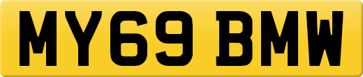 MY69 BMW private number plate